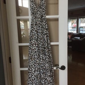 Vestitibello Summer Halter Leopard Print Dress- L